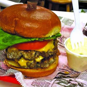Famous Gringo’s Burger from Gringo's Diner on Hilton Head Island, SC