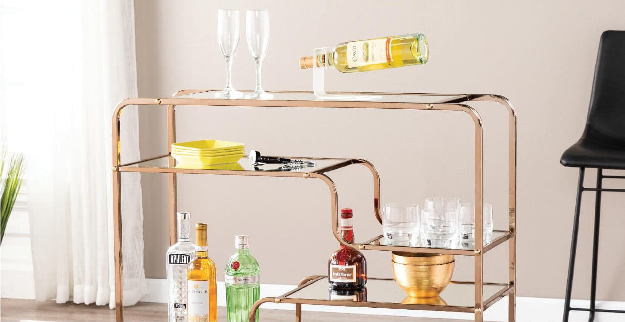 Cool bar carts, cabinets and stands
