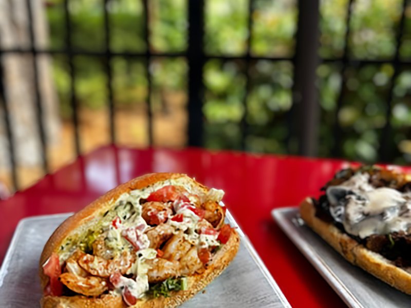 Iced drinks and a brunch dish from Luci’s Cafe on Hilton Head Island