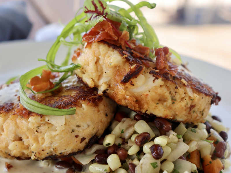 The Quarterdeck, deviled crab cakes