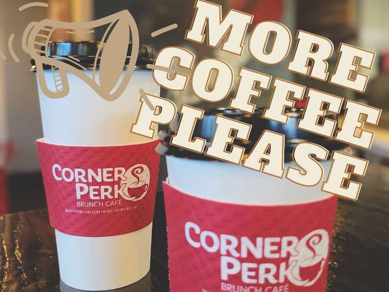 Corner Perk, Large Coffee Cups