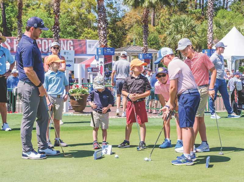 Kids putting at the RBC Heritage