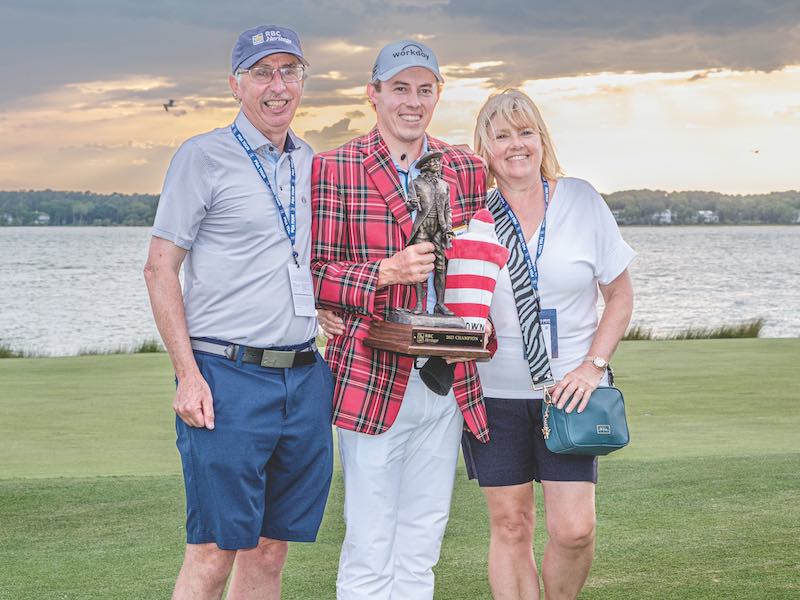 Fitzpatrick, winner of the 2023 RBC Heritage, celebrated the win with his parents, Russell and Susan