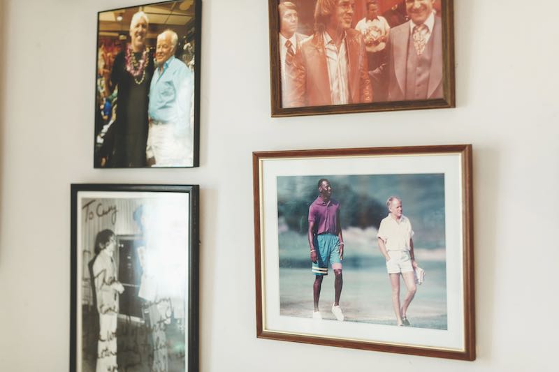 Photo wall collage of Curry Kirkpatrick with famous people