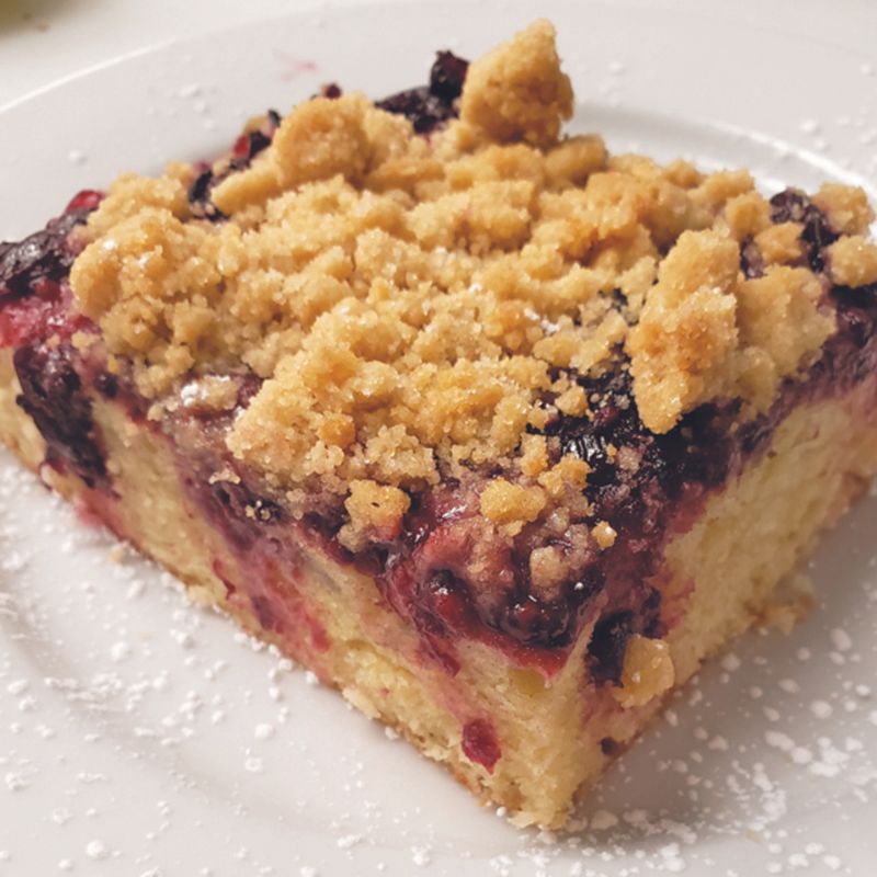 Cran-Blackberry Crumb Cake