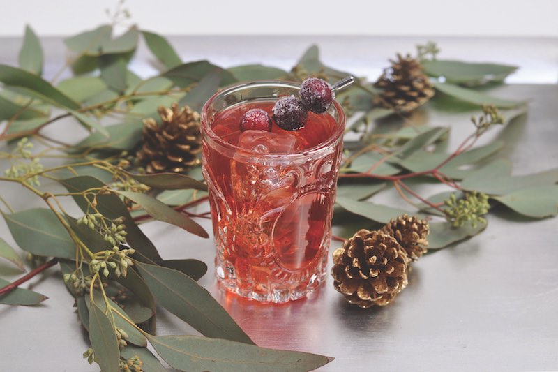 Cranberry Thyme Shrub Spritz from the Hilton Head Distillery