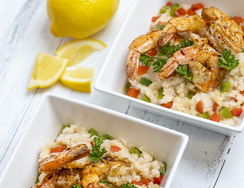 Southern Shrimp and creamy cauliflower
