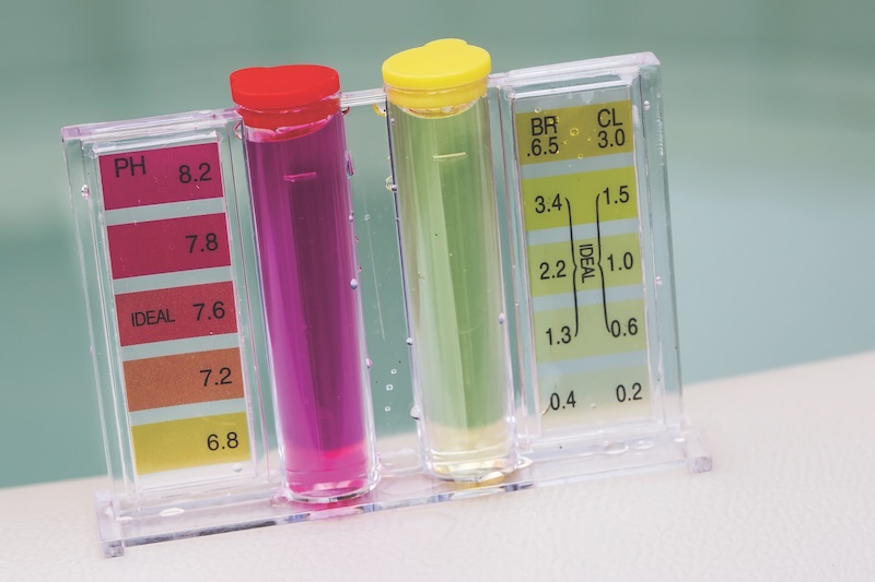 home spa pool maintenance test, Ph chlorine and bromide levels