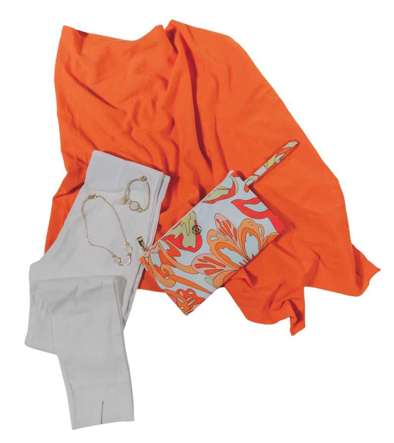 Channel bold Clemson energy with this eye-catching ensemble from Jean-Pierre Kliffa