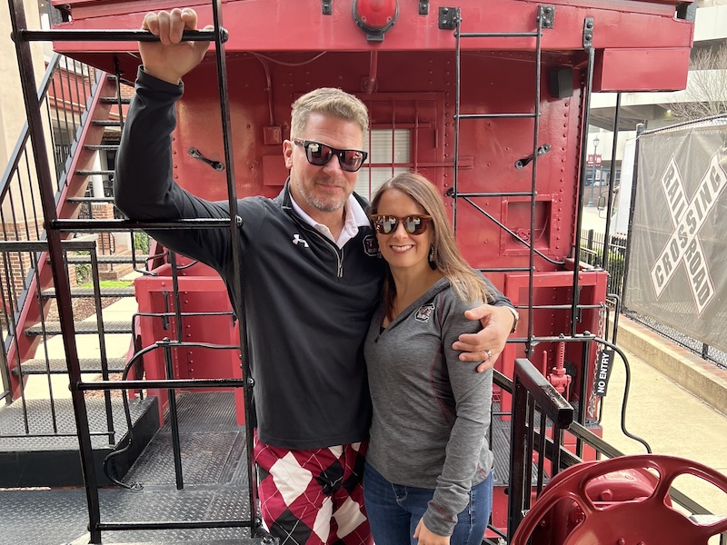 The Greene-Robinson caboose, co-owned by Darrel Greene and Miller Robinson, is one of 22 refurbished train cars known as the Cockabooses