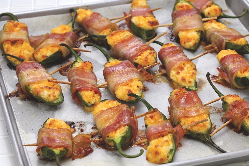 Jalapeno popper just taken out of the oven.