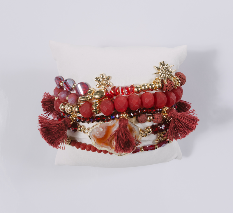 Stack of bracelets