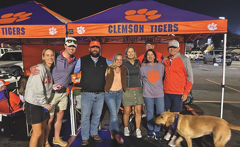 Former Bluffton mayor Lisa Sulka at Clemson game tailgating