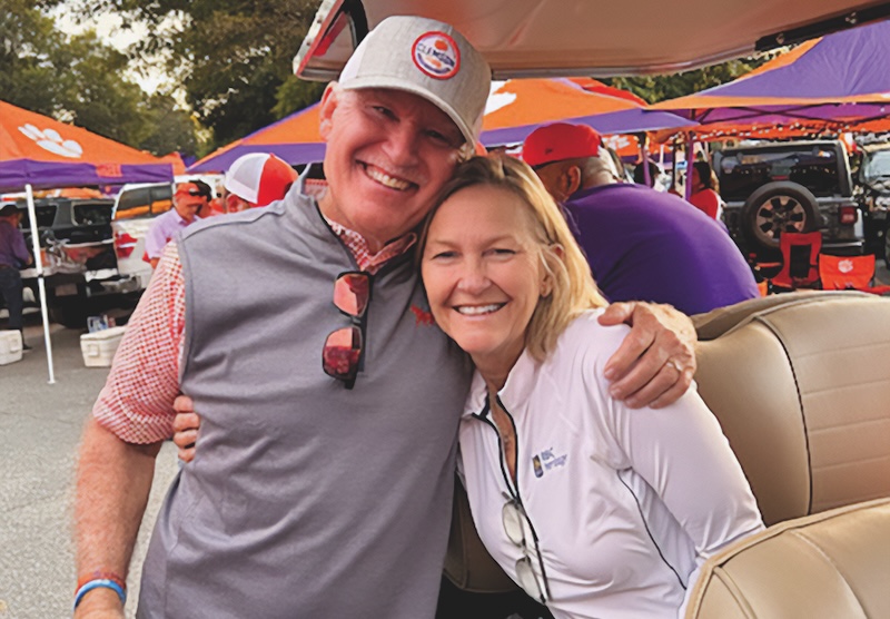 Former Bluffton mayor Lisa Sulka at Clemson game