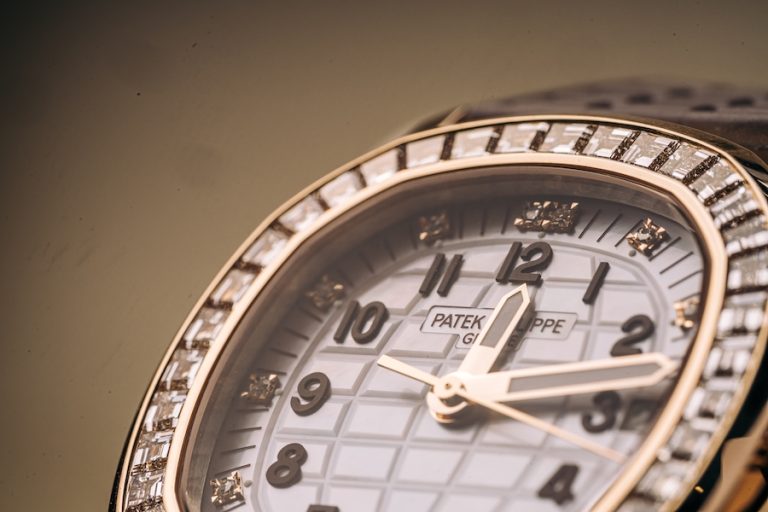 Antique watch clock gold rim