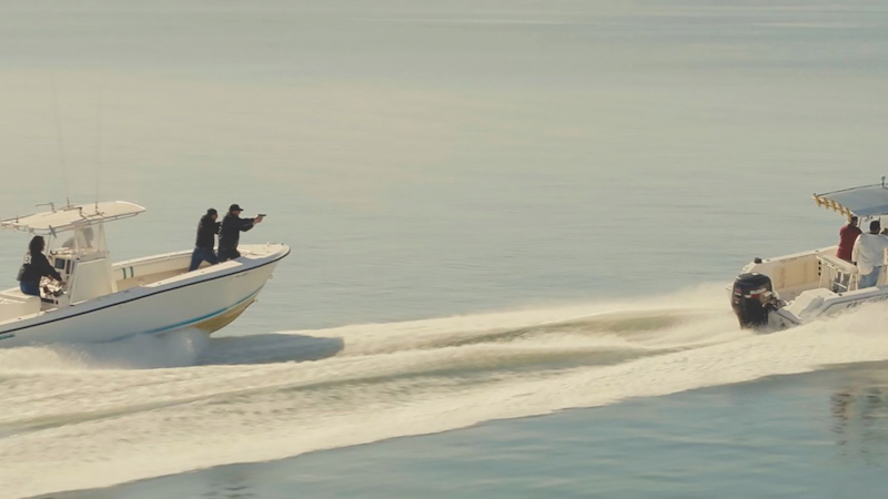 Boat chase scene based in the Lowcountry from The Final Run