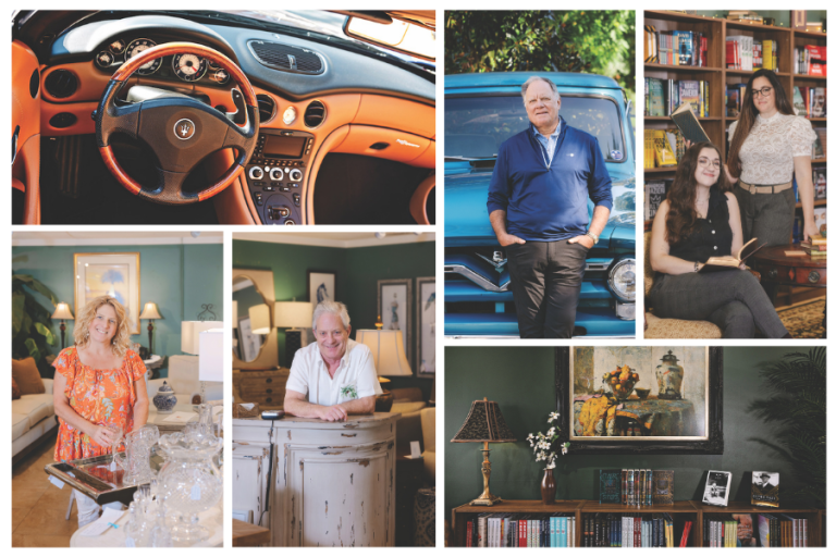 Vintage Business Owners Rick Sabol, Rachel and Emily Baker and Marda Gunning and Michael Shanley pose with their antique collections