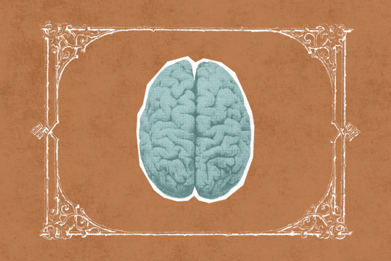 October Mensa puzzle brain vintage spooky Halloween picture
