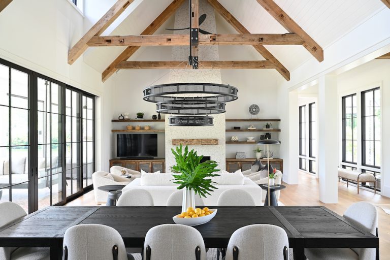 Palmetto Bluff Home Great room blends coastal styles