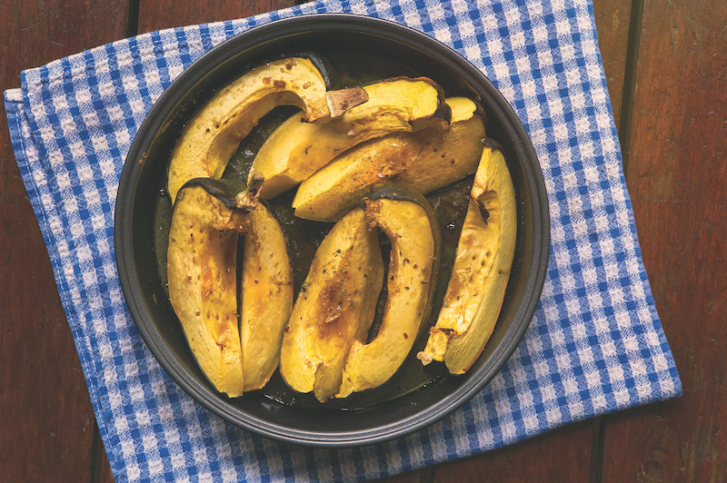 Roasted Acorn Squash with  Butter and Sesame