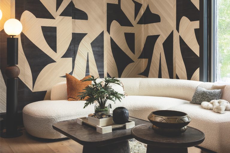 J Banks Cozy Room patterned walls