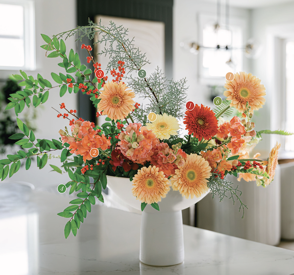 Floral of the month Kim Epley January 2026 Ikebana inspired