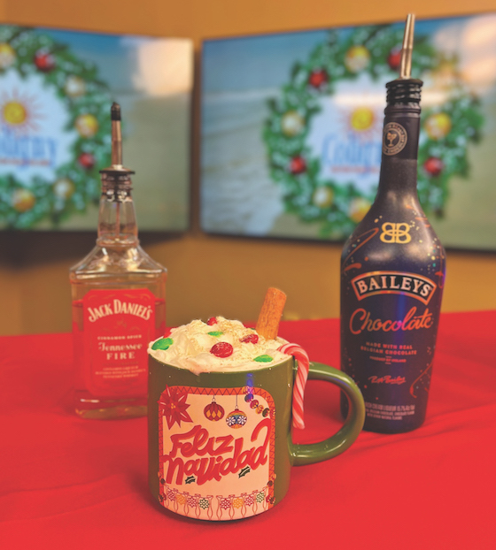 Sweater weather from Roller's Wine and Spirits holiday cocktail with Baileys and Jack Daniel's