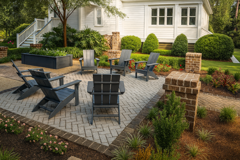 Bluffton home Savannah brick patio by Earthworks landscaping design 2026