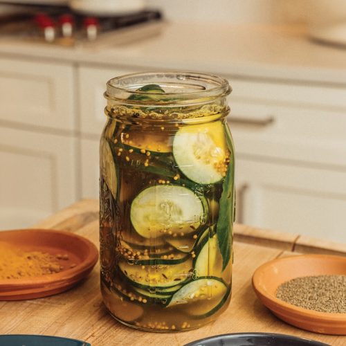 Honeyed Bread & Butter Pickles