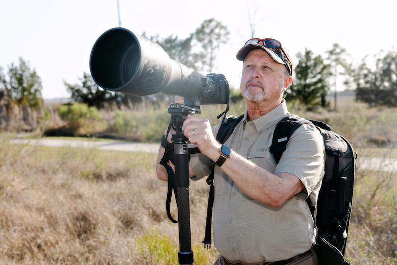 Dr. Jeff Kramer nature wildlife photographer Beaufort physician South Carolina filming in Lowcountry
