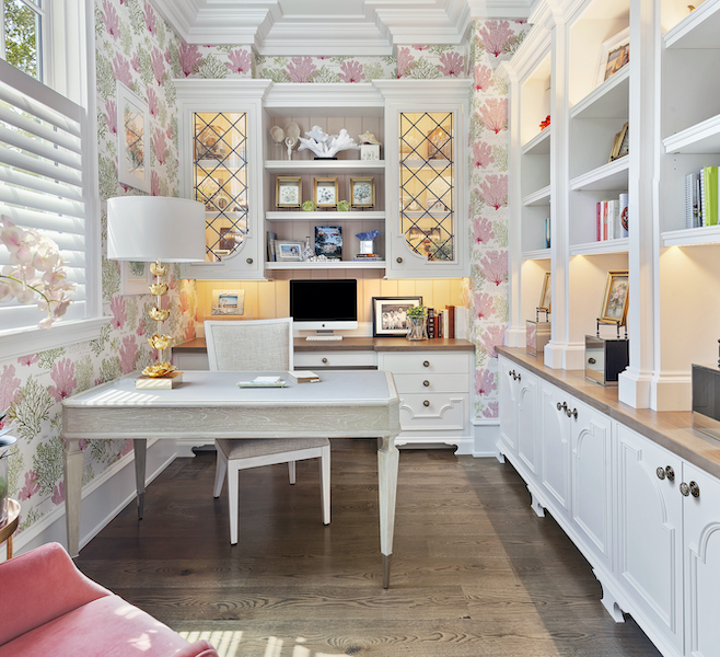 Sea Pines home office by Pyramids and Group 3 Designs coastal interior design Hilton Head Island