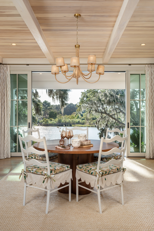 2024 Southern Living Idea Home Kiawah Island open dining room