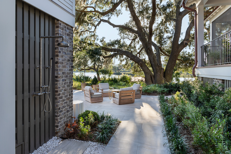 2024 Southern Living Idea Home Kiawah Island outdoor shower