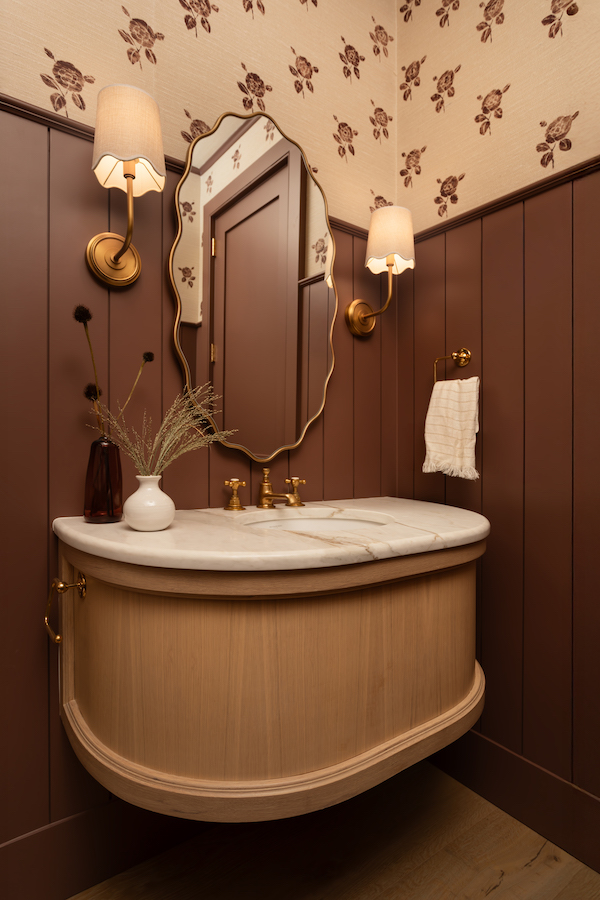 2024 Southern Living Idea Home Kiawah Island powder room wall art