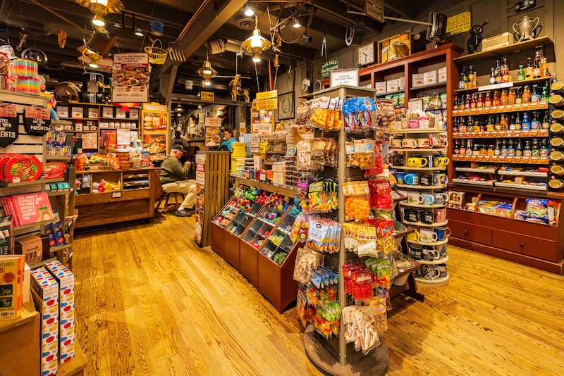 Cracker Barrel old country store with Southern goods and nostalgic decor