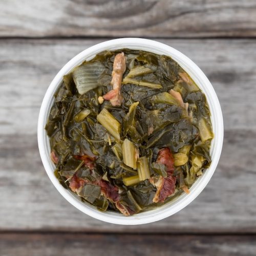 Traditional southern soul food dish of collard greens