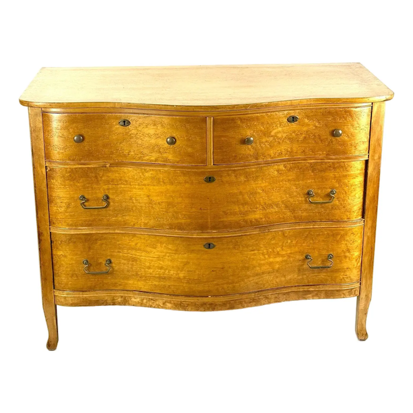 Antique vanity from Savannah for Powder room by Marsh on the May Interiors Old Town Bluffton