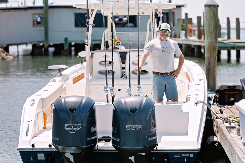 Capt. Chris Prince on boat