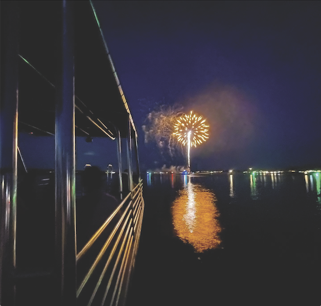 Fireworks and nature boat cruise Shelter Cove Broad Creek summer 2026 things to do