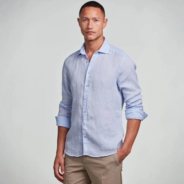 John Bayley Clothier blue linen shirt Coastal style guide summer 2026