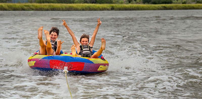 Kids tubing Shelter Cove Broad Creek summer 2026 things to do