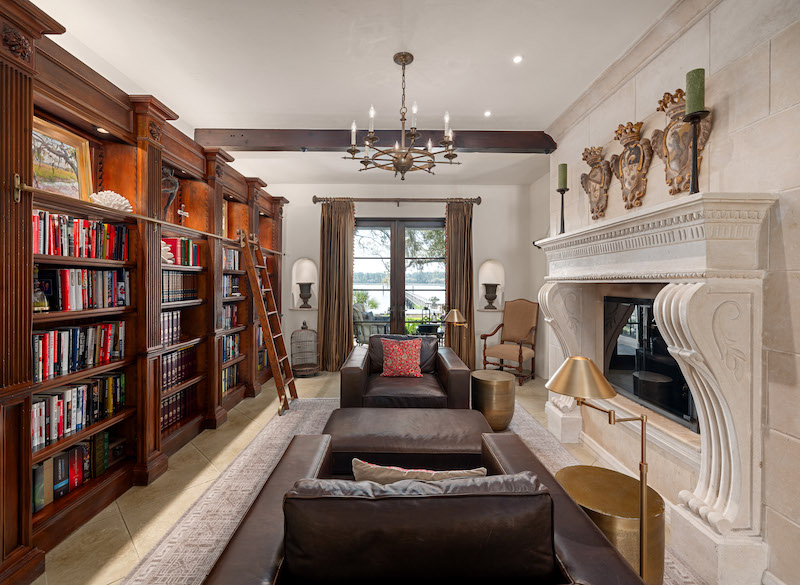 Library of River Club home renovation by Group 3