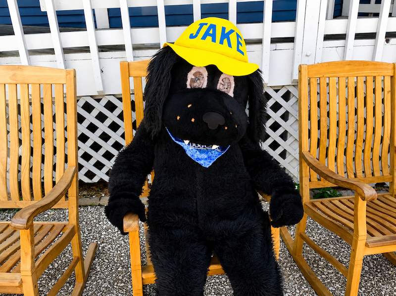 Captain Jake mascot at Salty Dog Cafe Hilton Head Island