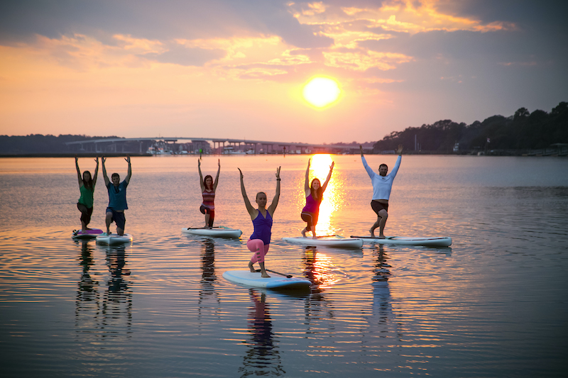 SUP yoga paddleboard Shelter Cove Broad Creek summer 2026 things to do
