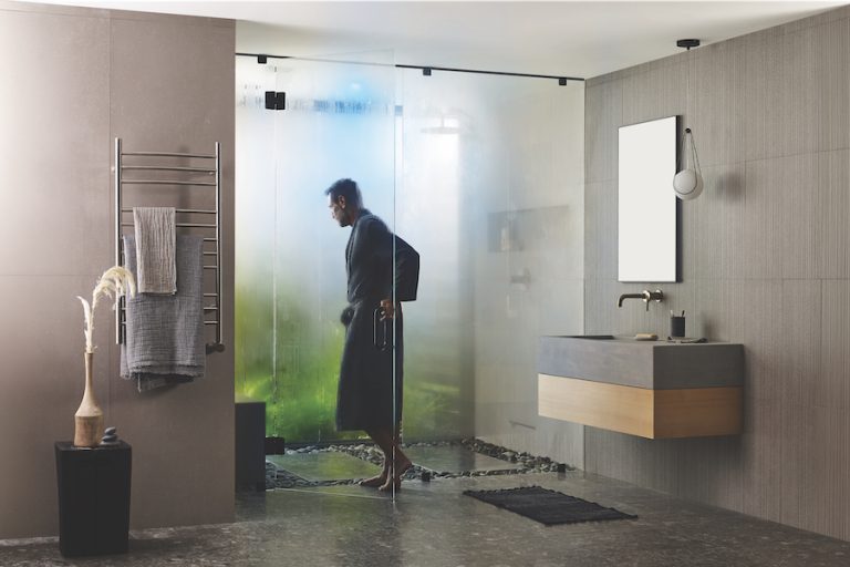 Steam showers for holistic wellness in Lowcountry homes from Gateway Supply Co and Mr. Steam products