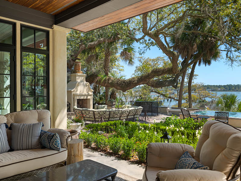 View of Broad Creek from River Club backyard renovation by Group 3