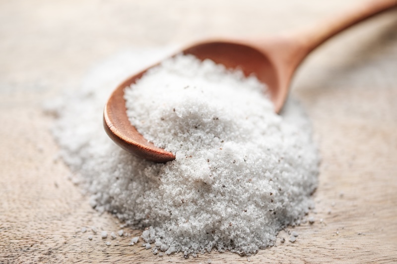 Truffle salt seasoning used as finishing salt on dishes