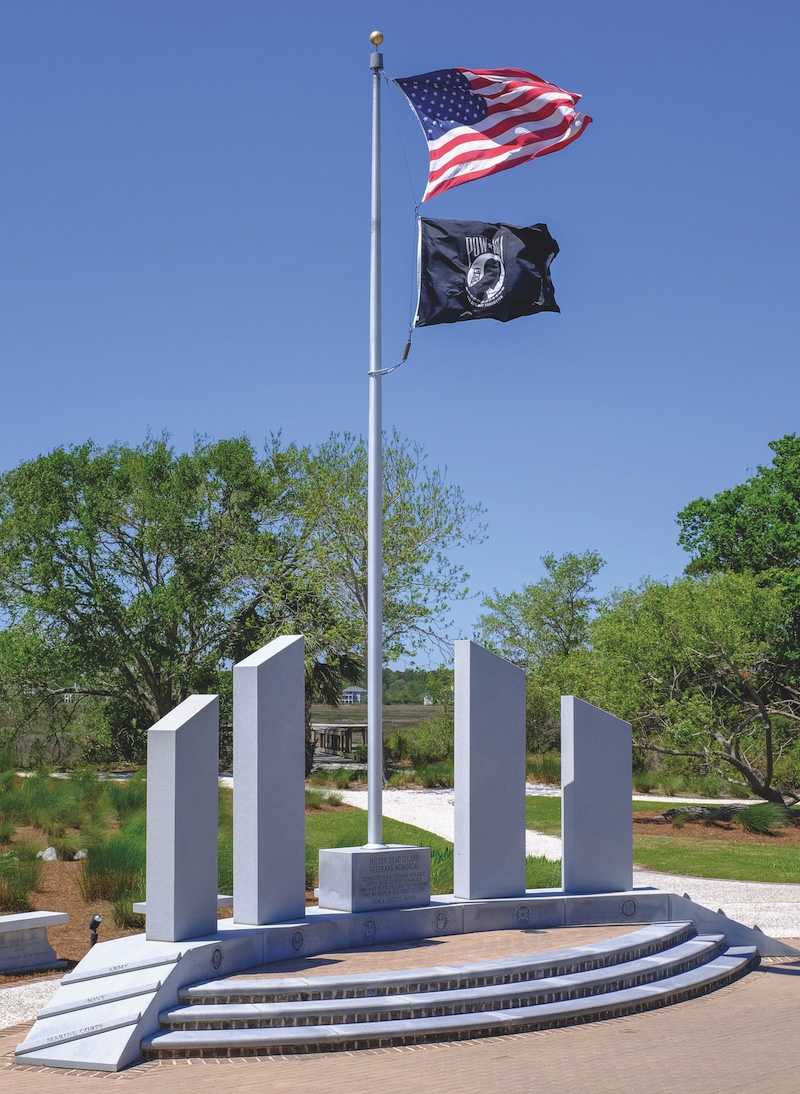 Veterans Memorial Park overlooking Broad Creek on Hilton Head Island