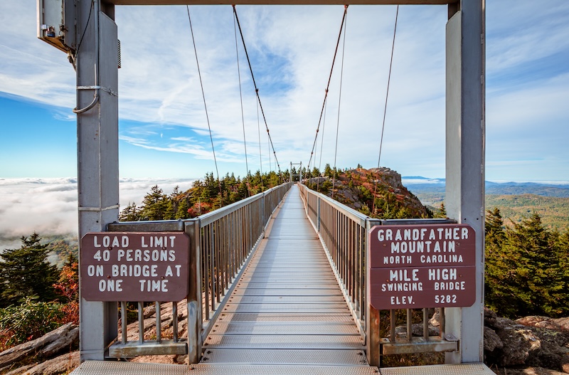 Mile High Swinging Bridge on Grandfather Mountain