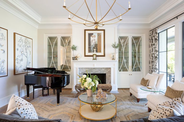 Palmetto Bluff living room elegant Lowcountry design by Kelly Caron Designs